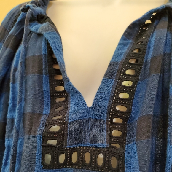 Free People Plaid Oversized Blouse - Picture 2 of 13
